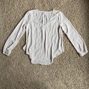 Light Beige Long Sleeve Blouse